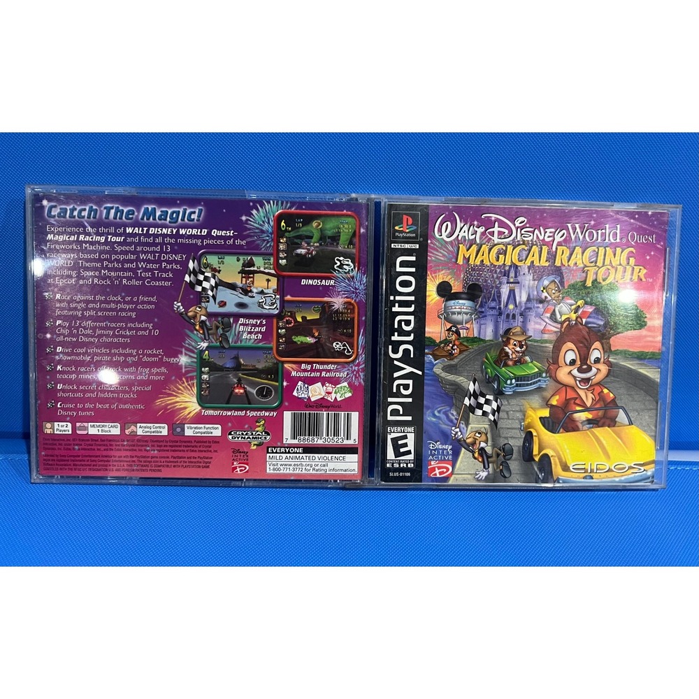 Walt Disney World Quest Magical Racing Tour Sony PlayStation PS1  Disney